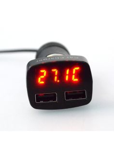 4 в 1 Зарядно за кола с 2 usb 3.1A Волтметър, Амперметър 2