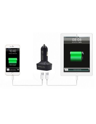 4 в 1 Зарядно за кола с 2 usb 3.1A Волтметър, Амперметър