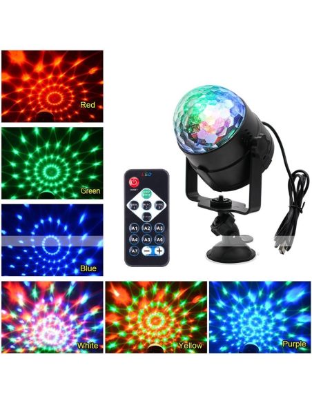 LED парти лампа проектор с дистанционно 9W