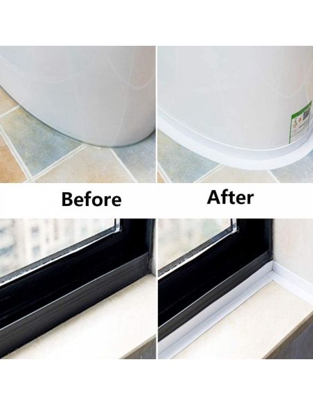 Уплътнителна лента за фуги. Водоустойчива самозалепваща лента за баня, мивка, вана и други