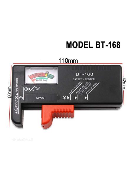 Тестер за батерии AAA, AA, 9V AG372