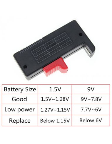 Тестер за батерии AAA, AA, 9V AG372