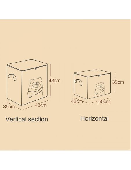 Сгъваем детски органайзер за дрехи , завивки и играчки с красив принт и удобни дръжки