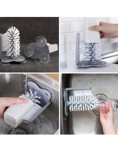Четка за миене на чаши с вакуумни вендузи 2