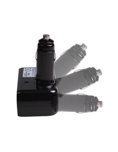 Разклонител на запалка, 2 гнезда за запалка и 2 броя USB за зареждане