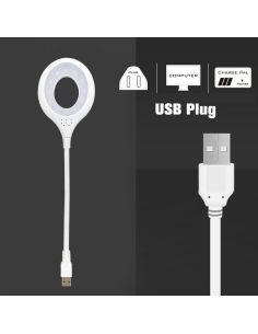 LED ринг лампа с  USB и чупещо рамо 2
