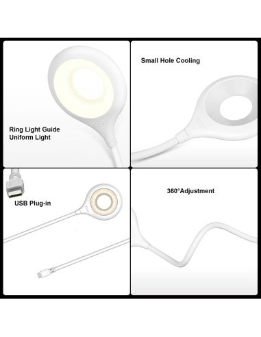LED ринг лампа с  USB и чупещо рамо