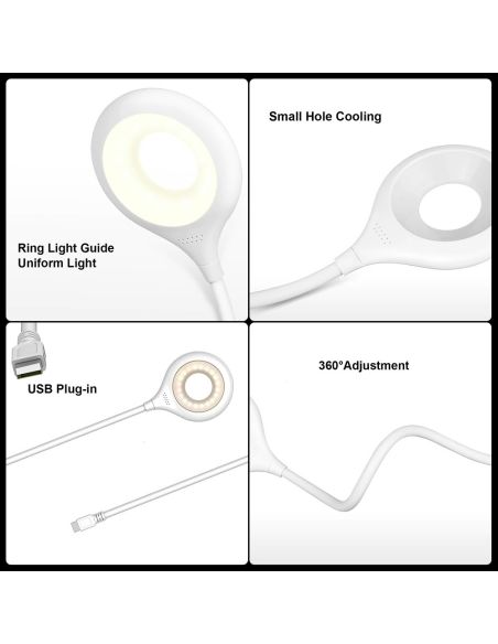 LED ринг лампа с  USB и чупещо рамо