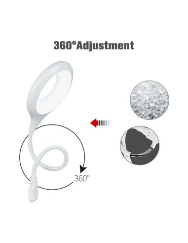 LED ринг лампа с  USB и чупещо рамо