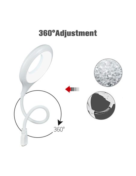 LED ринг лампа с  USB и чупещо рамо