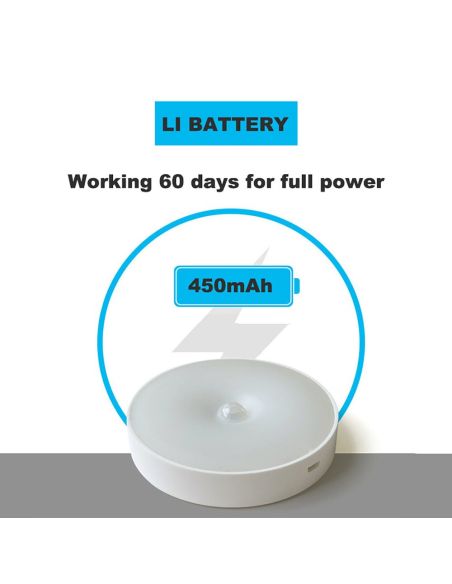 LED лампа със сензор за движение и акумолаторна  батерия
