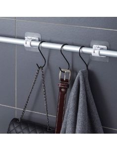 Самозалепващи закачалки за баня за корниз или завеси 2