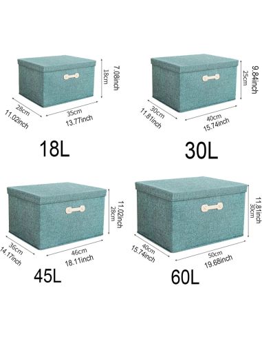 Сгъваема кутия с капак за съхранение
