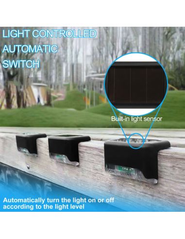 LED соларна лампа за стълби, парапети и др