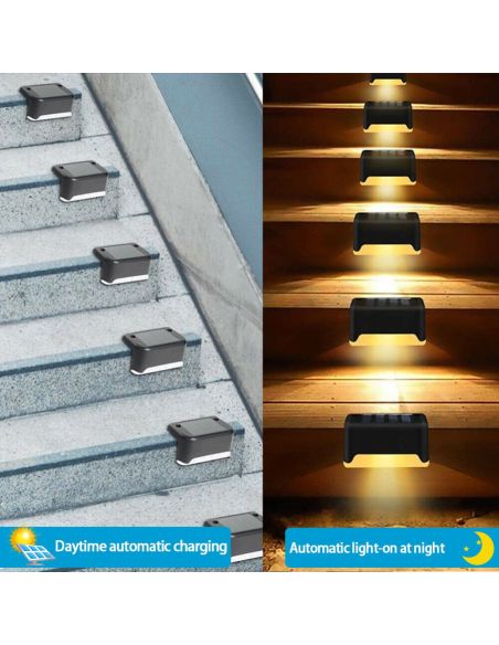 LED соларна лампа за стълби, парапети и др