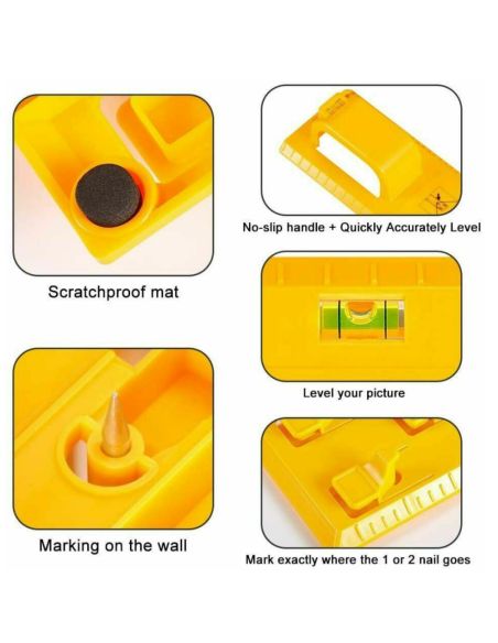 Уред нивелир за поставянето на снимки и картини на стена