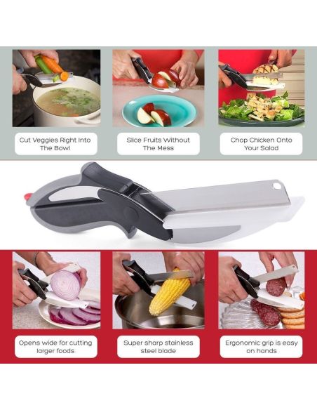 Ножица за рязане на месо и зеленчуци Clever Cutter Инокс