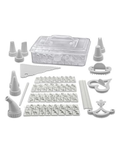 КОМПЛЕКТ ЗА ДЕКОРАЦИЯ НА СЛАДКИШИ 100 ЧАСТИ CAKE DECORATING KIT