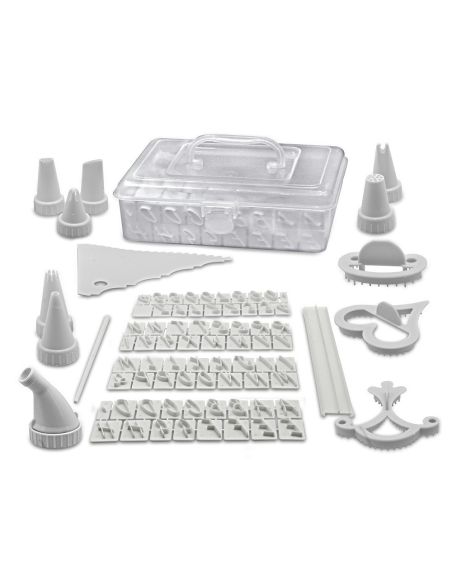 КОМПЛЕКТ ЗА ДЕКОРАЦИЯ НА СЛАДКИШИ 100 ЧАСТИ CAKE DECORATING KIT