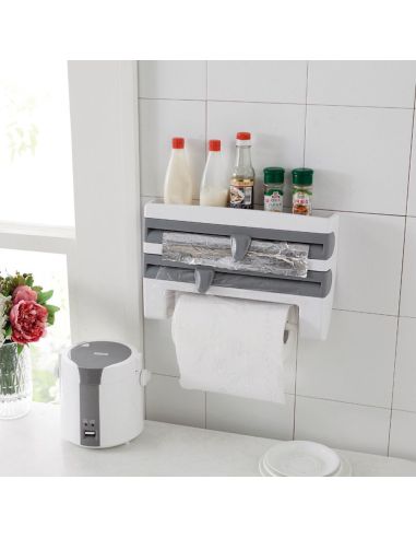3 В 1 КУХНЕНСКИ ДИСПЕНСЪР ЗА ХАРТИЯ И ФОЛИО TRIPLE PAPER